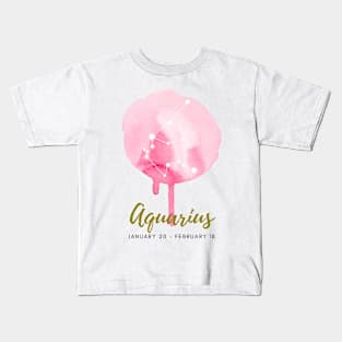 Aquarius Zodiac Artprint Illustration Poster Drawing Art Print Constellation Astrology Kids T-Shirt